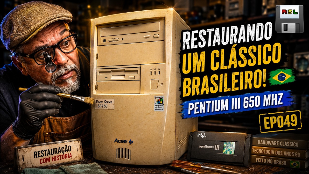 EP049 – Acer Power Series SE 430 XMT Restoration – Pentium III 650, a True Brazilian Retro Classic!