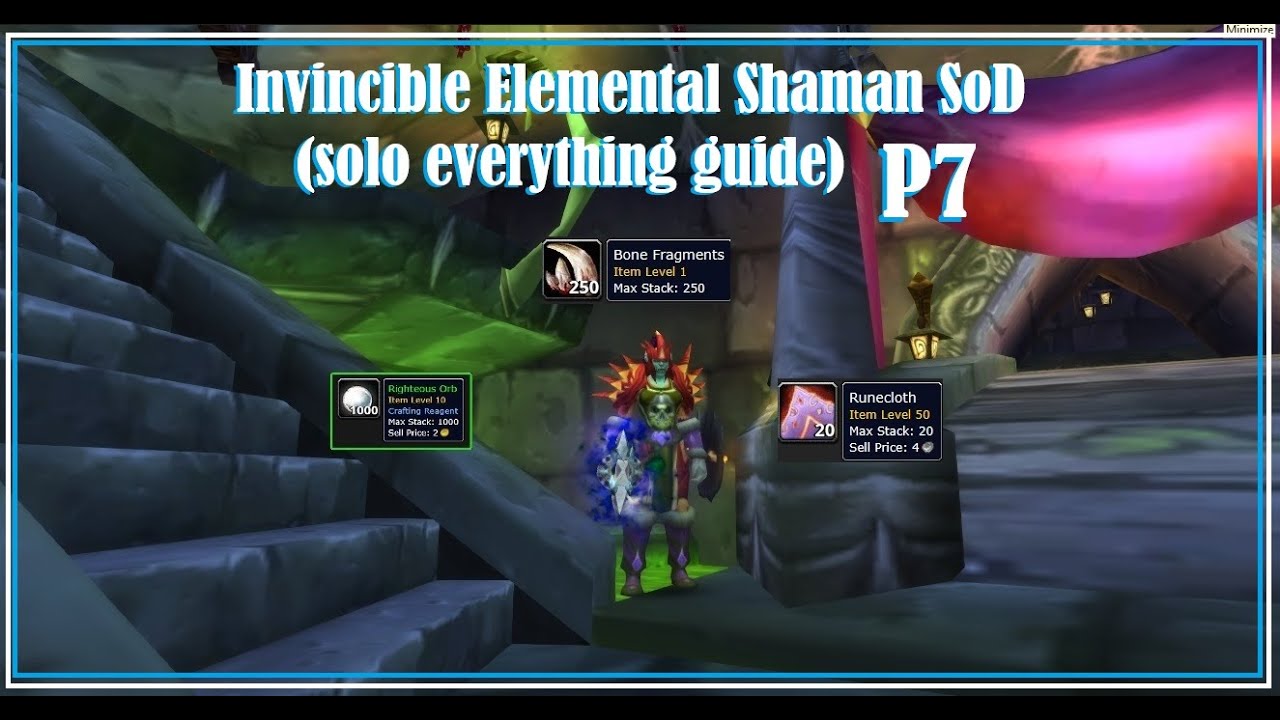 P7 SoD // Shaman solo dungeon farm guide 400g per hour