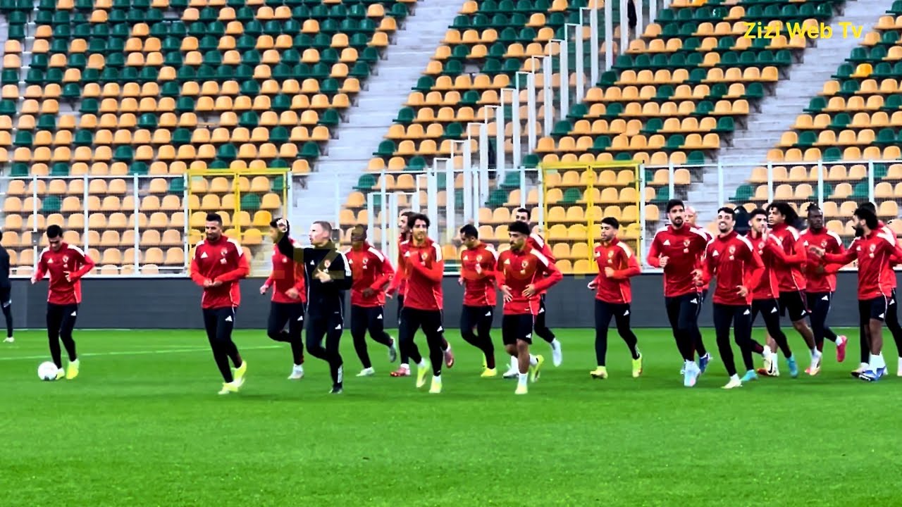 JSK - Dernière Séance D’entraînement De L’équipe Al Ahly FC Avant Match Avec Les Canaris … Détails