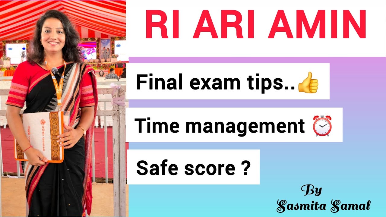 RI ARI AMIN FINAL EXAM TIPS 👍  || SASMITA SAMAL