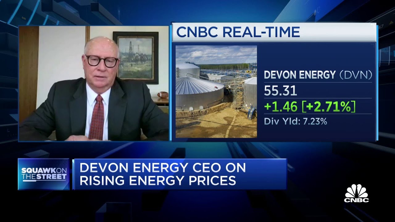 Devon Energy CEO discusses oil prices amid racheting tensions between Russia and Ukraine
