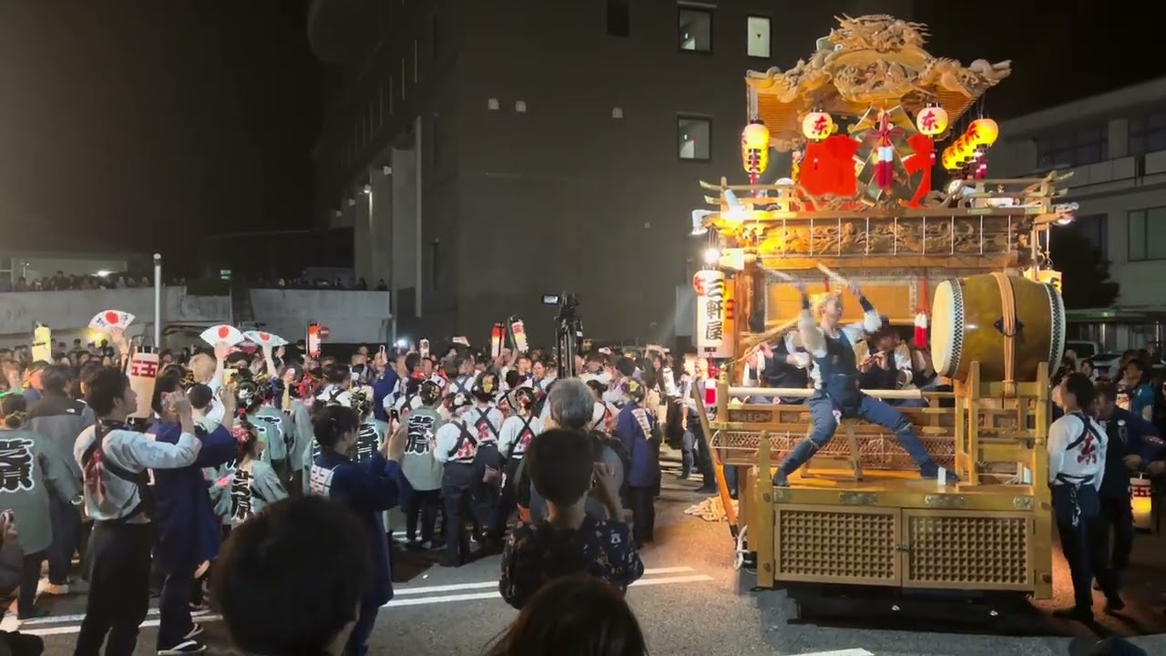 服織田神社祭典2025最終日　東五丁目　お囃子共演　二丁町
