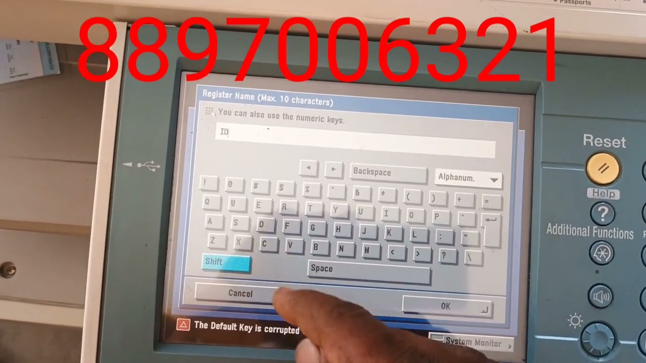 canon ir 3245 id card settings