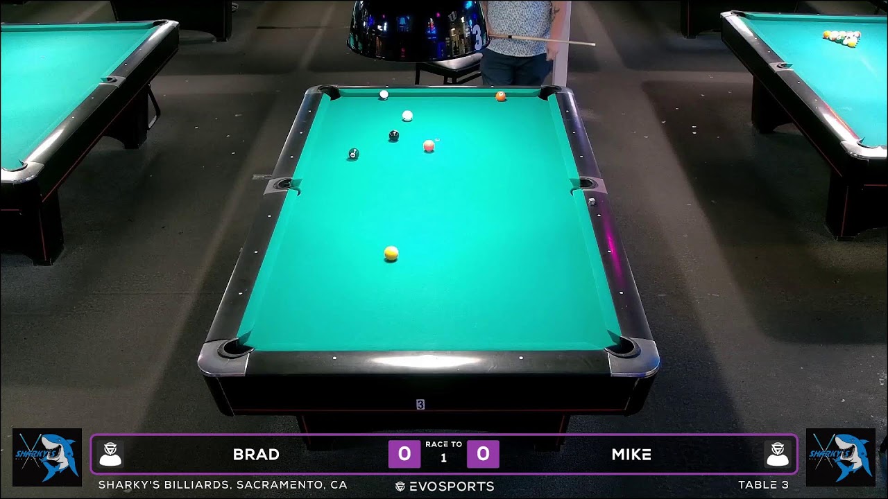 BRAD vs MIKE - SHARKY'S BILLIARDS - TABLE 3 | EvoSports
