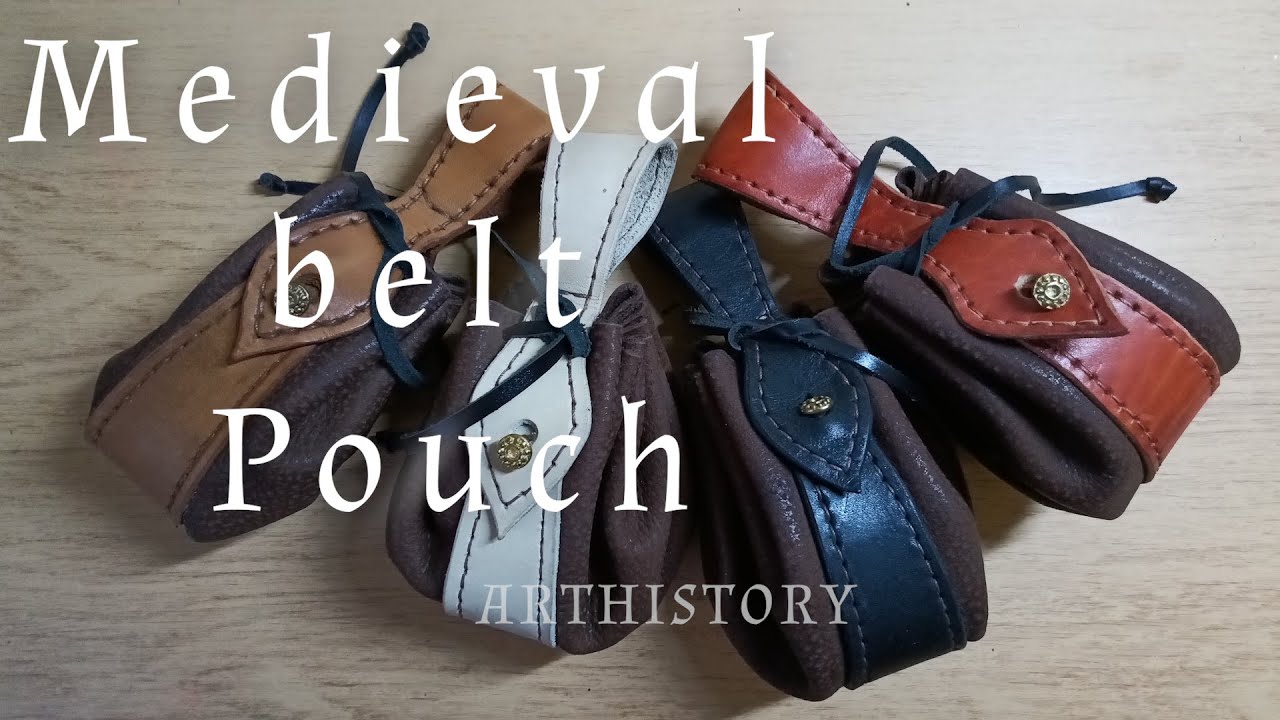 How I make a  Smol Medieval belt Pouch for coins, tobacco or dice.DIY. Tutorial.