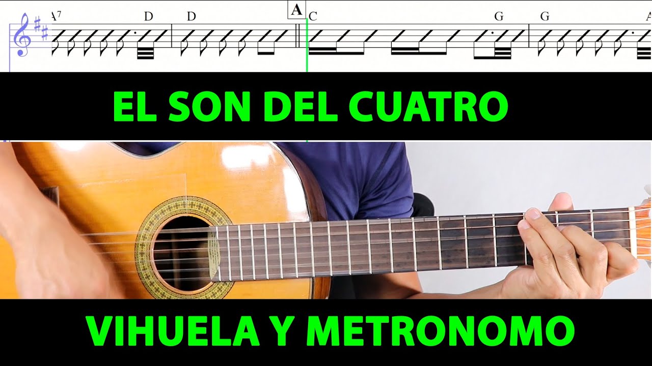 EL CUATRO VIHUELA Y  METRONOMO