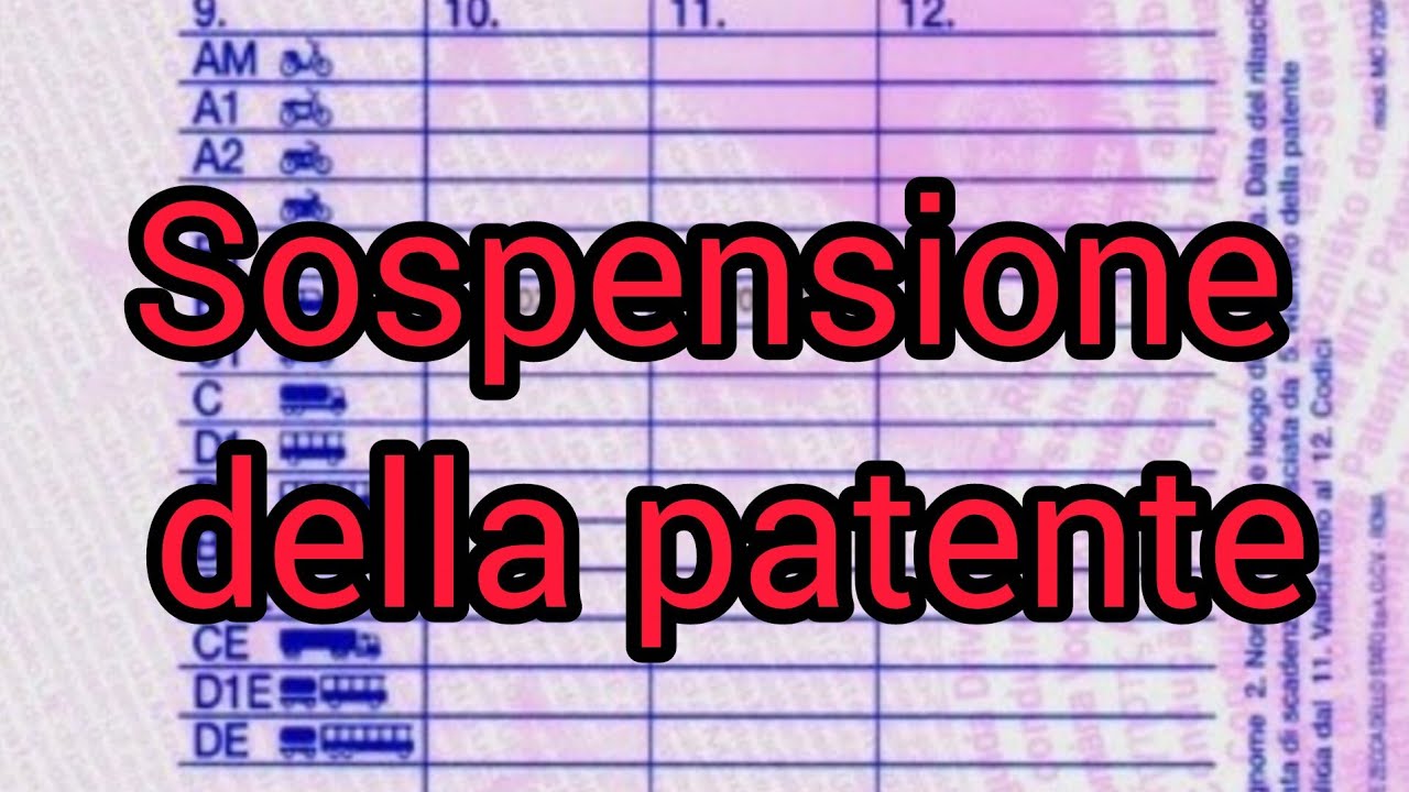 Sospensione della patente.الدرس 20.patente b.من بعد هدا الشرح ميبقاش عندك اخطاء بخصوص هدا الدرس