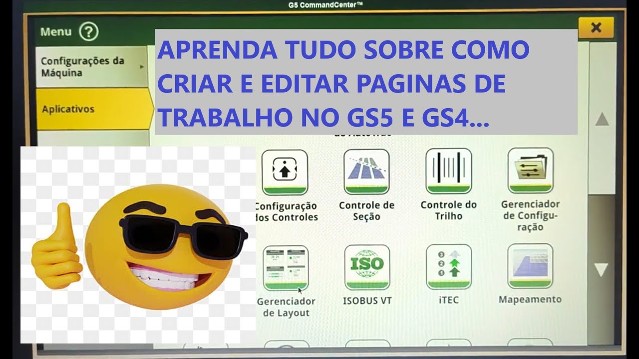 Saiba Tudo Sobre o Gerenciador De Leyaut Dos Monitores GS5 e GS4 Criar e Editar Telas Jonh Deere.
