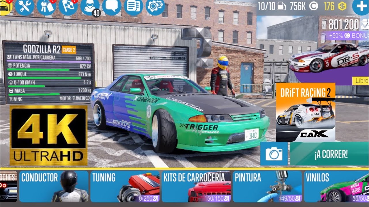 godzilla R2 clase 2 motor 3.8v6tt test & set up o configuración |CARX2 gameplay 2160p 60fps