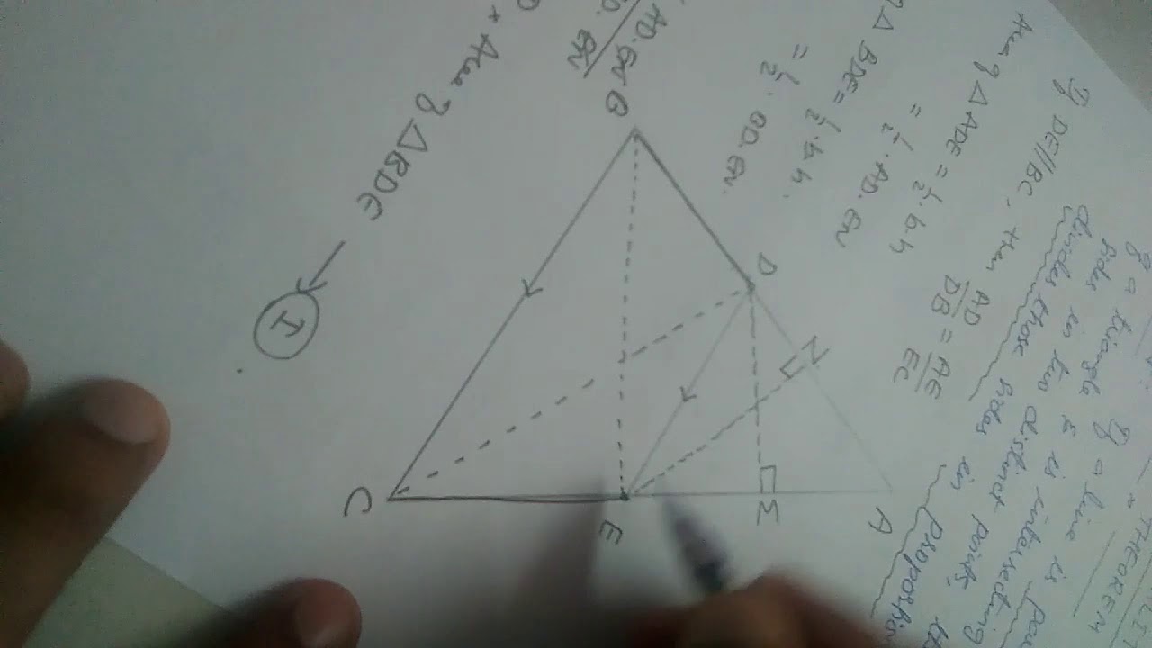 Basic proportionality theorem proof. Thales theorem proof. Proof of Thales or BPT