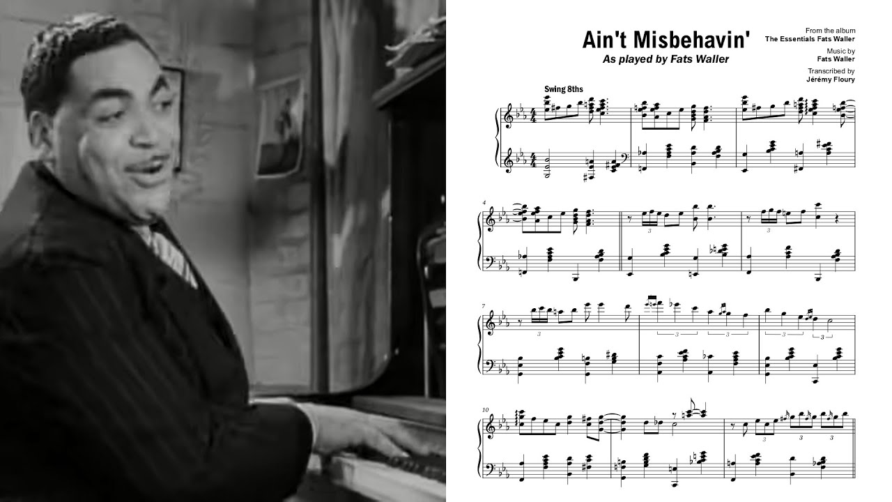 Fats Waller - Ain't Misbehavin' | Sheet music transcription