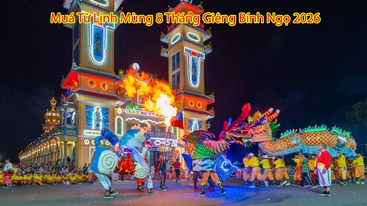 Múa Tứ Linh Mùng 8 Tháng Giêng Bính Ngọ 2026