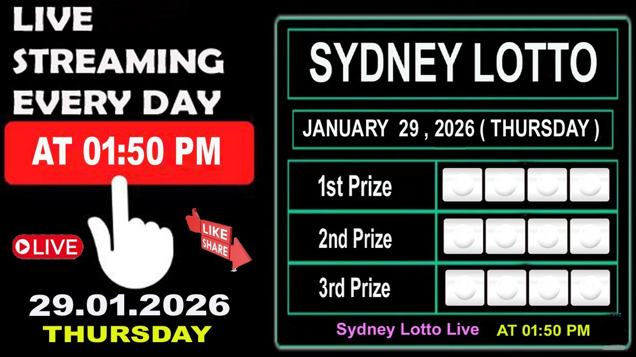 Sydney Lotto Live Result January 29, 2026 | Lotto Live