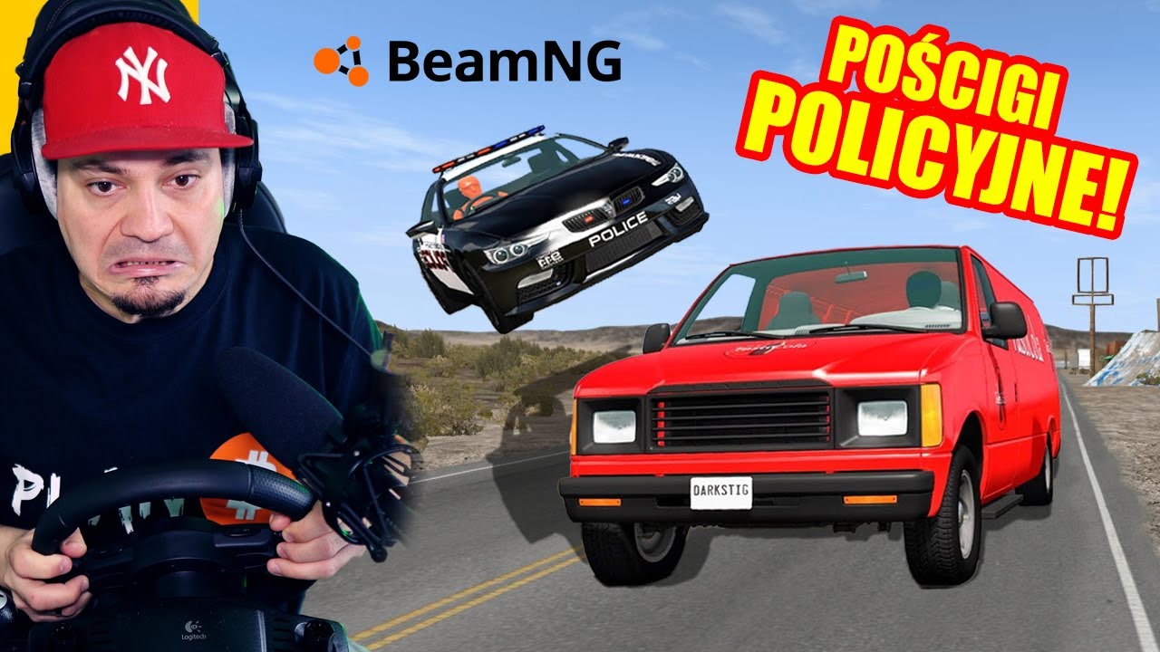 🚓 POŚCIGI POLICYJNE W BEAM.NG! 🚔 Beam.NG Mody