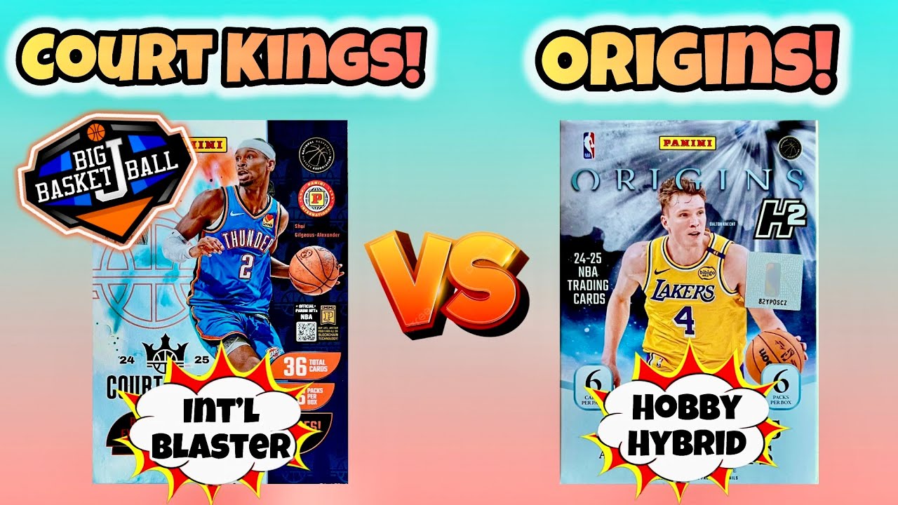 *COURT KINGS vs ORIGINS!* 2024-25 Panini Basketball 🔥 International Blaster Box vs H2 Hobby Hybrid!