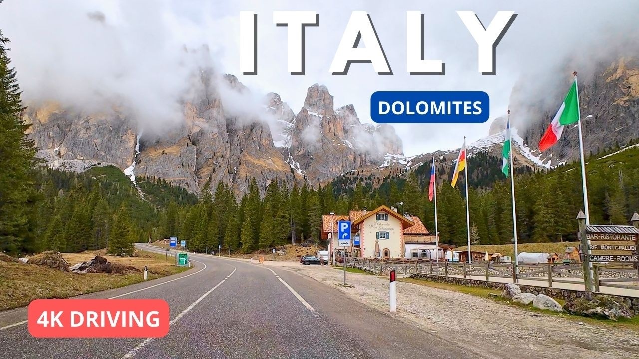 Drive Through the Dolomites, Italy: Discovering Passo Pordoi - May 2024