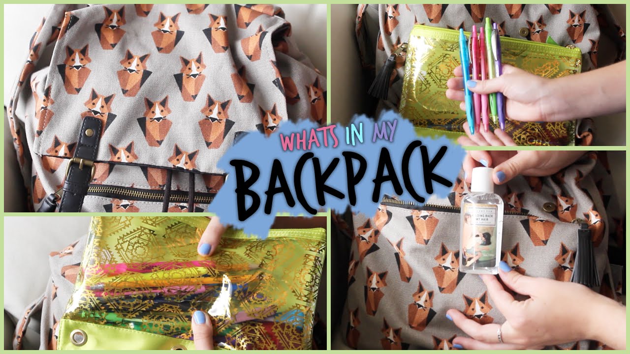 What's In My Backpack | Back to School 2014