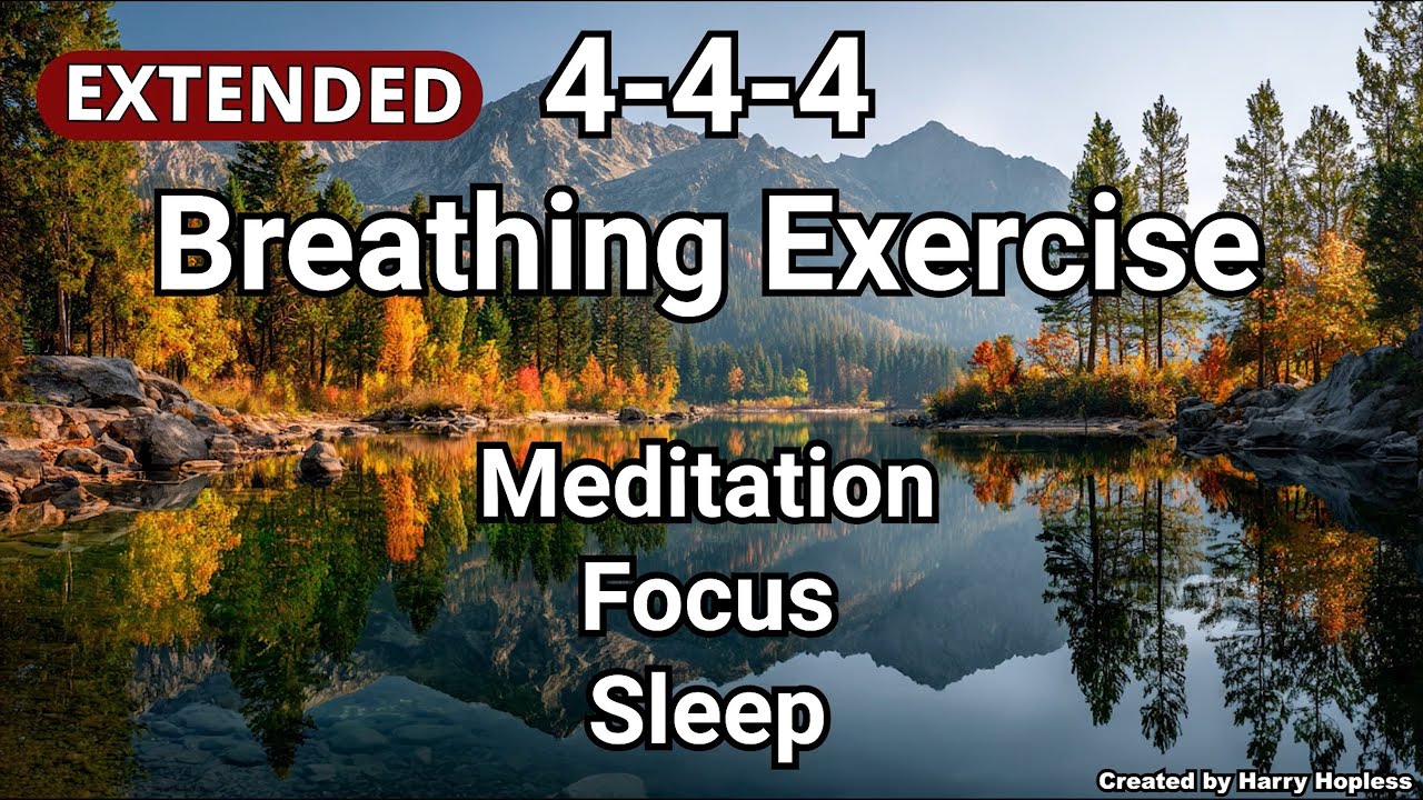 EXTENDED - Deep Relaxation: Guided 4-4-4 Breath with Soothing Audio Cues & Nature Sounds | 1 Hour