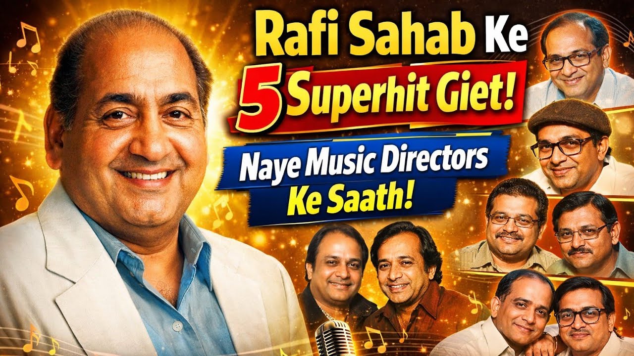 “Rafi Sahab ke 5 Superhit Geet… Naye Music Directors ke Saath! 🎙️✨