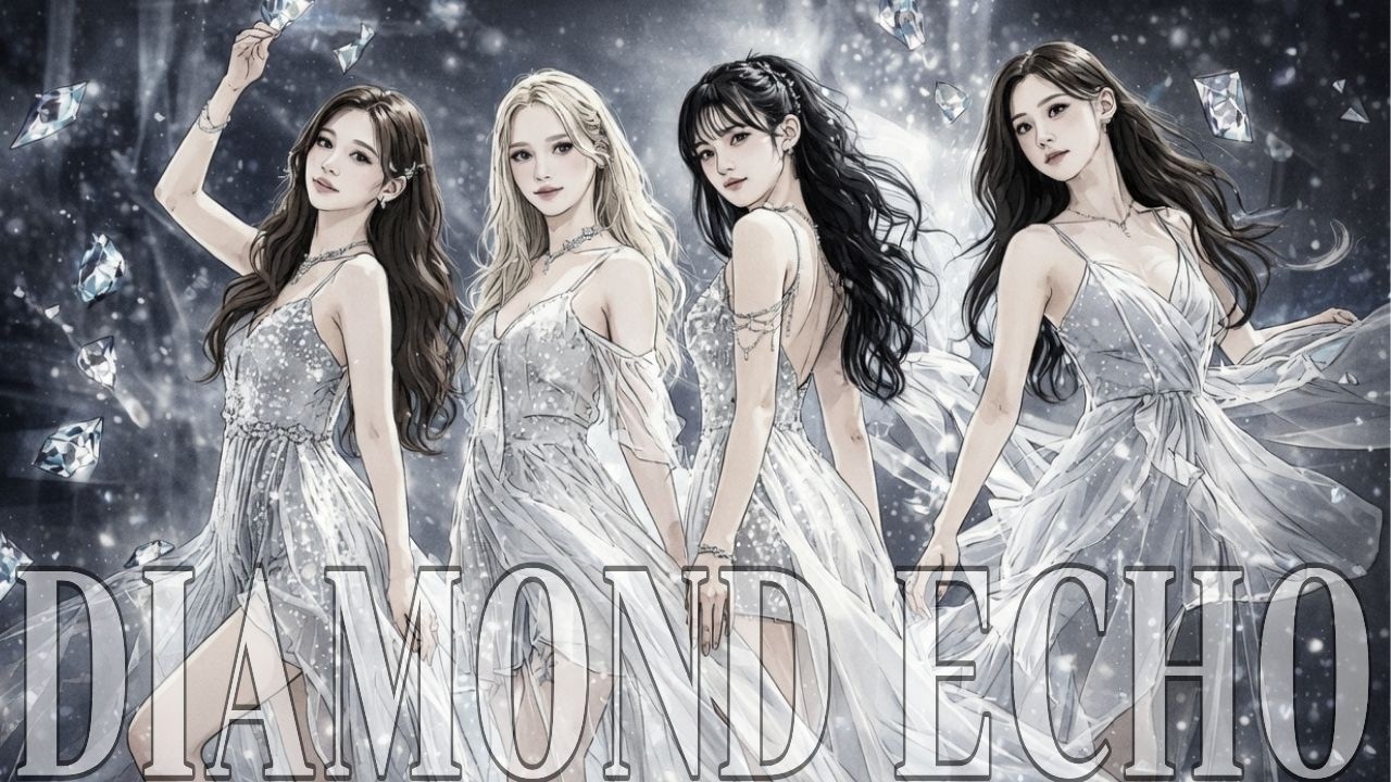 Diamond Echo (Official Audio) 💎🖤 #Hyperpop #RunwayCore #ClubEnergy #MetallicMood #FashionVibes