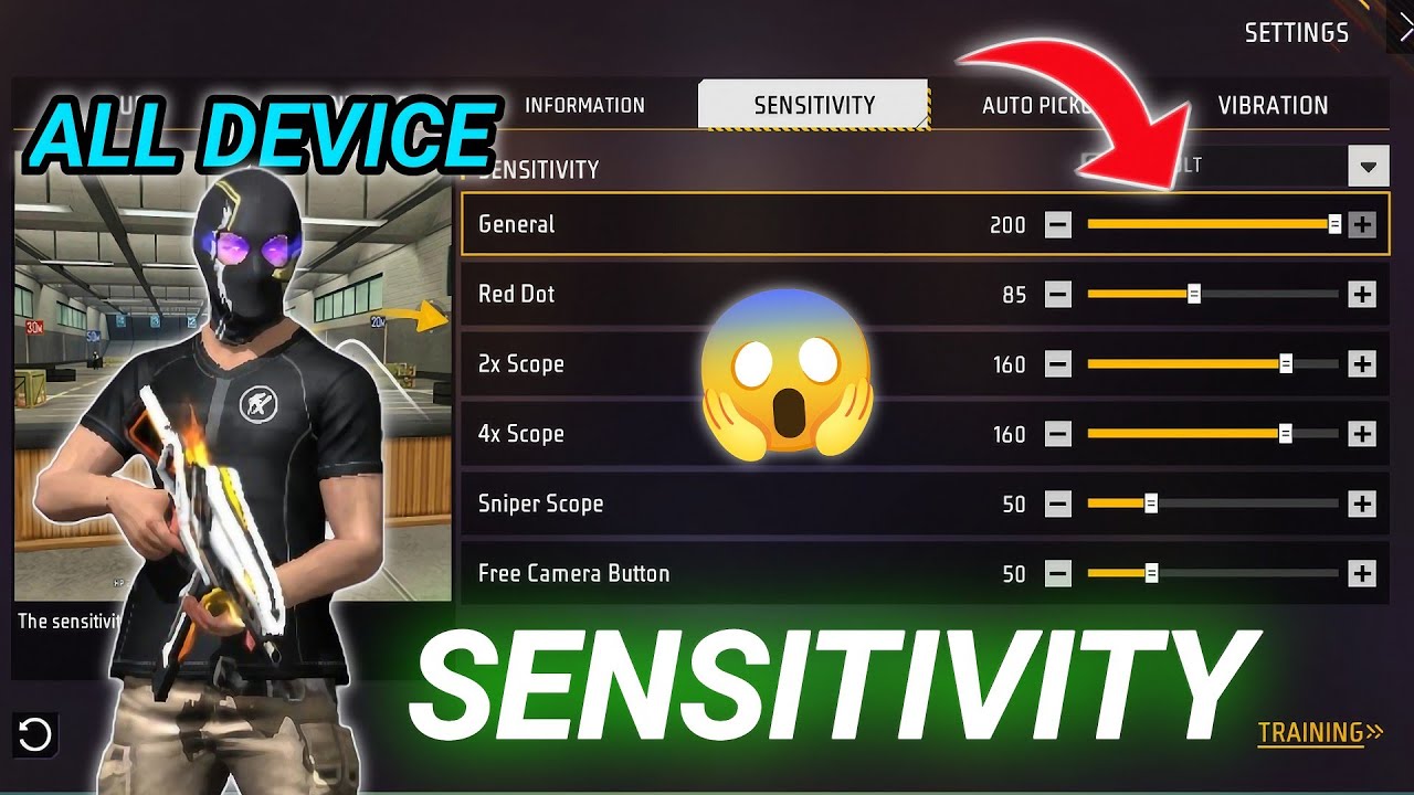 Free Fire Best All Device Sensitivity 2026 😯