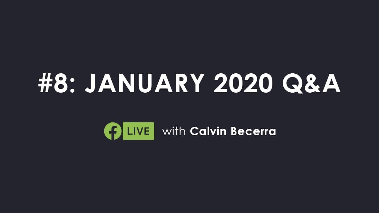 The 90 Day Run: January 2020 Q&A | Calvin Becerra