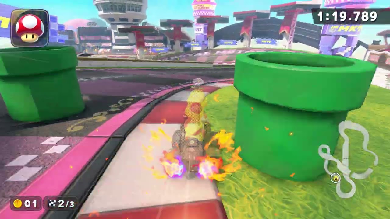 Peach Stadium - 2:14.603 - Lean 🇩🇪 (Mario Kart World world record)
