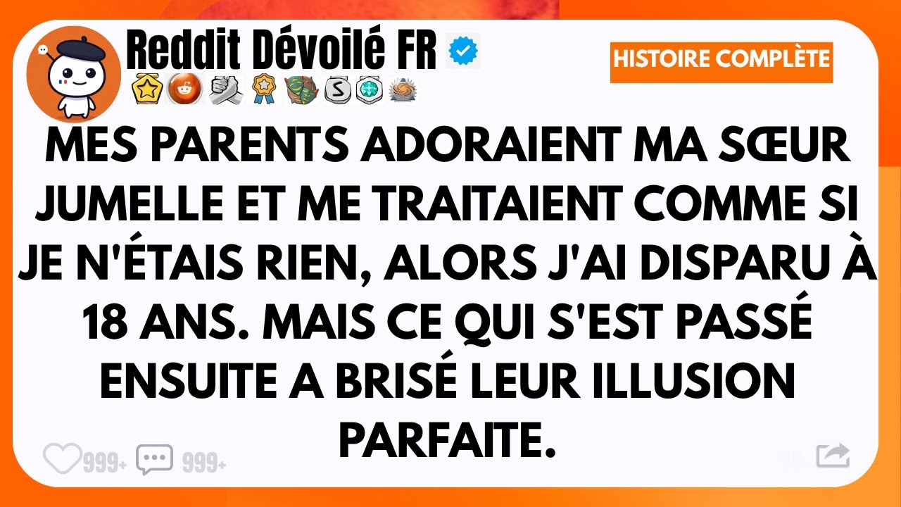 Mes parents m’ignoraient pour ma sœur jumelle… Alors j’ai disparu à 18 ans sans laisser de trace