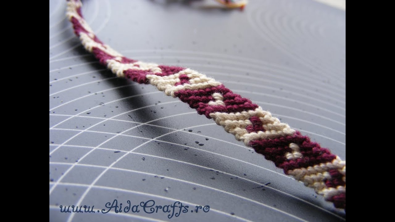 DIY - Friendship Bracelet - Bratara Prieteniei - Hearts - AidaCrafts