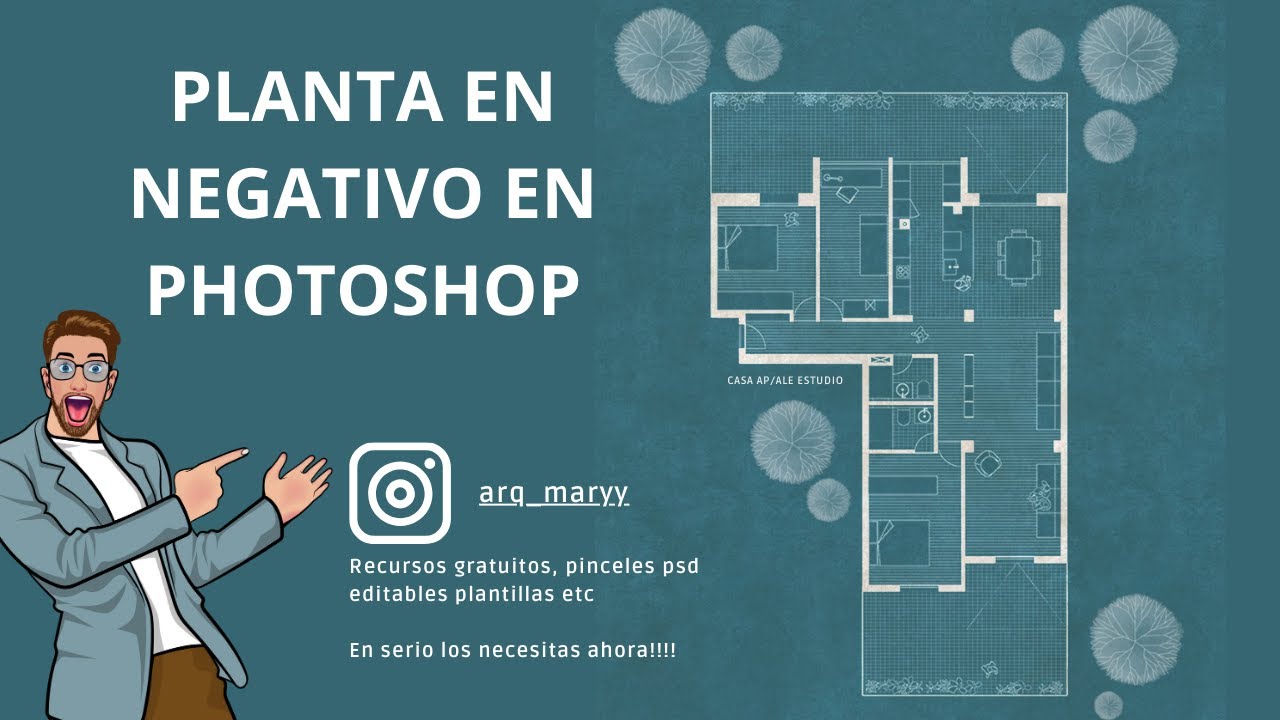 PLANTA EN NEGATIVO EN PHOTOSHOP FACILITO.