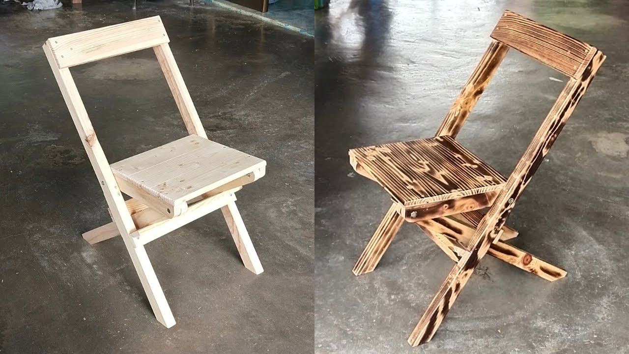 DIYเก้าอี้พับได้ ทำเก้าอี้พับมีพนักพิงหลัง แบบง่ายๆ จากไม้พาเลท  |นายเบิ้ม DIY