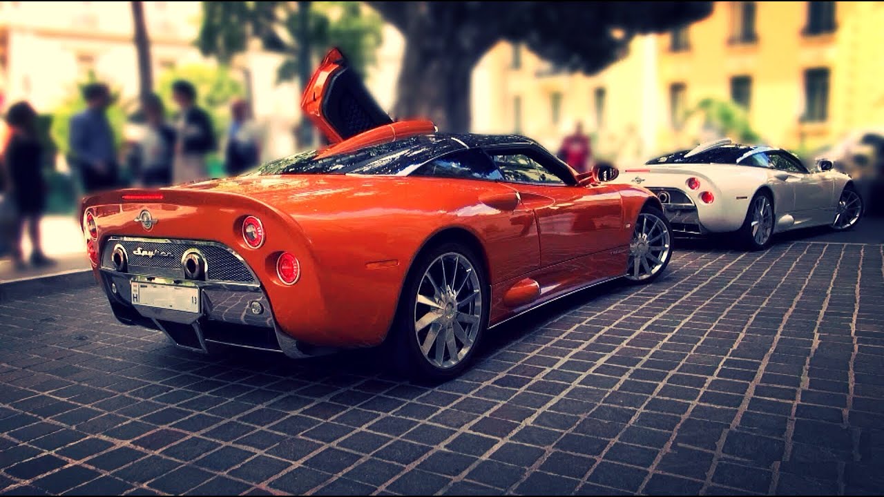 2x Spyker C8 Aileron - V8 sounds in Monaco!