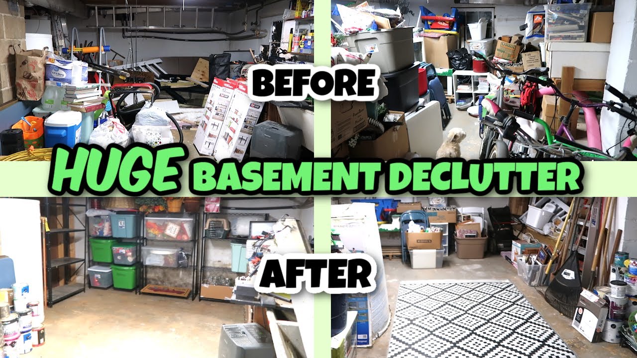 HUGE BASEMENT DECLUTTER / SHARING OUR FUTURE BASEMENT PLANS