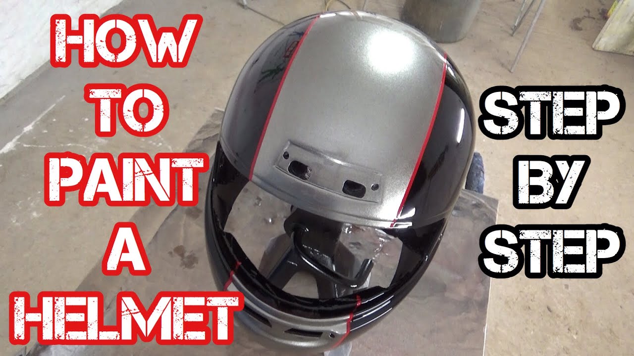 How To Spray Paint A Helmet Step By Step - DIY CUSTOM PAINTED MOTORCYCLE HELMET TUTORIAL - Two Tone