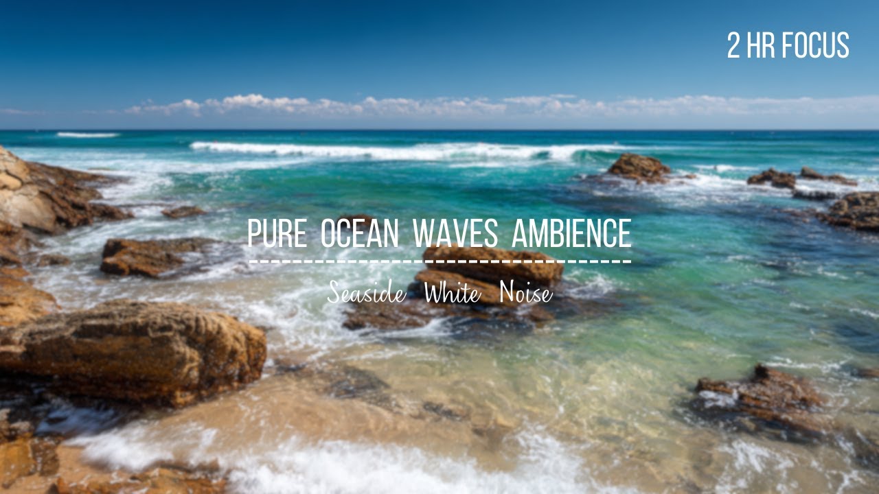[2 HRS] PURE OCEAN WAVES AMBIENCE 🌊 Seagulls Sound for Deep Sleep, Meditation & Focus