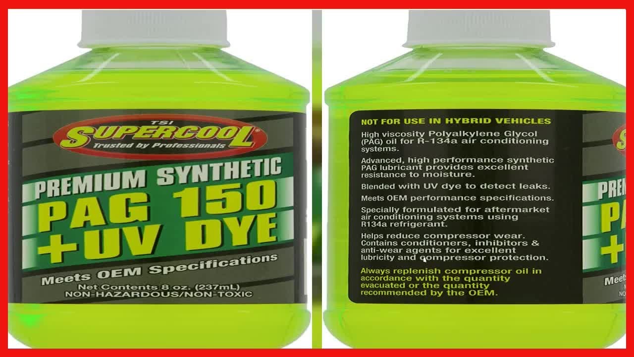 High Performance PAG 150 Viscosity Synthetic Oil for R134a Systems