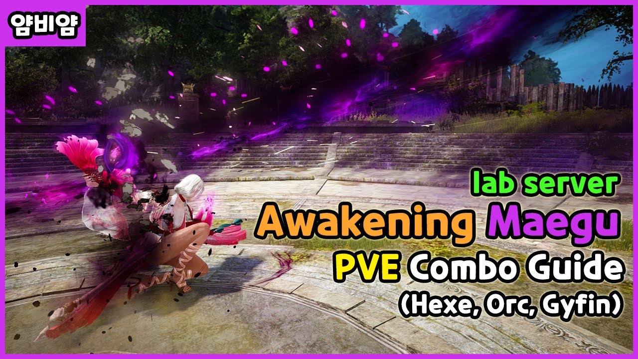 BDO) 각성 매구 사냥콤보 가이드 및 사냥터 맛보기 (연구소) / Awakening Maegu PVE Combo guide (Lab server)