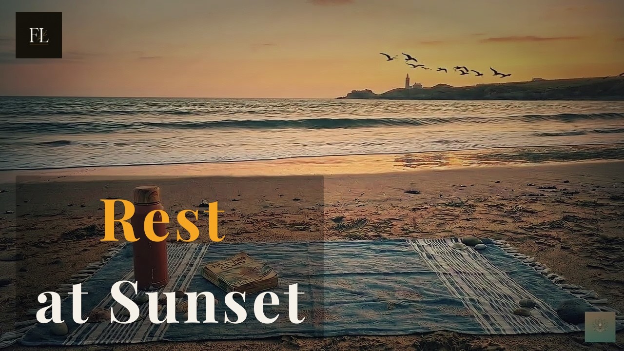 Beach Sunset 🌅 Lofi Jazz & Ocean Waves 🌊 | Ambience for Study, Relax & Work