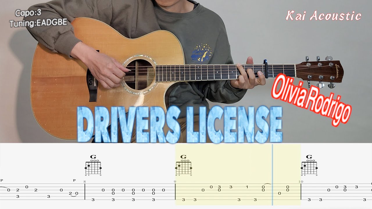 drivers license(Olivia Rodrigo) | Fingerstyle Guitar Tutorial