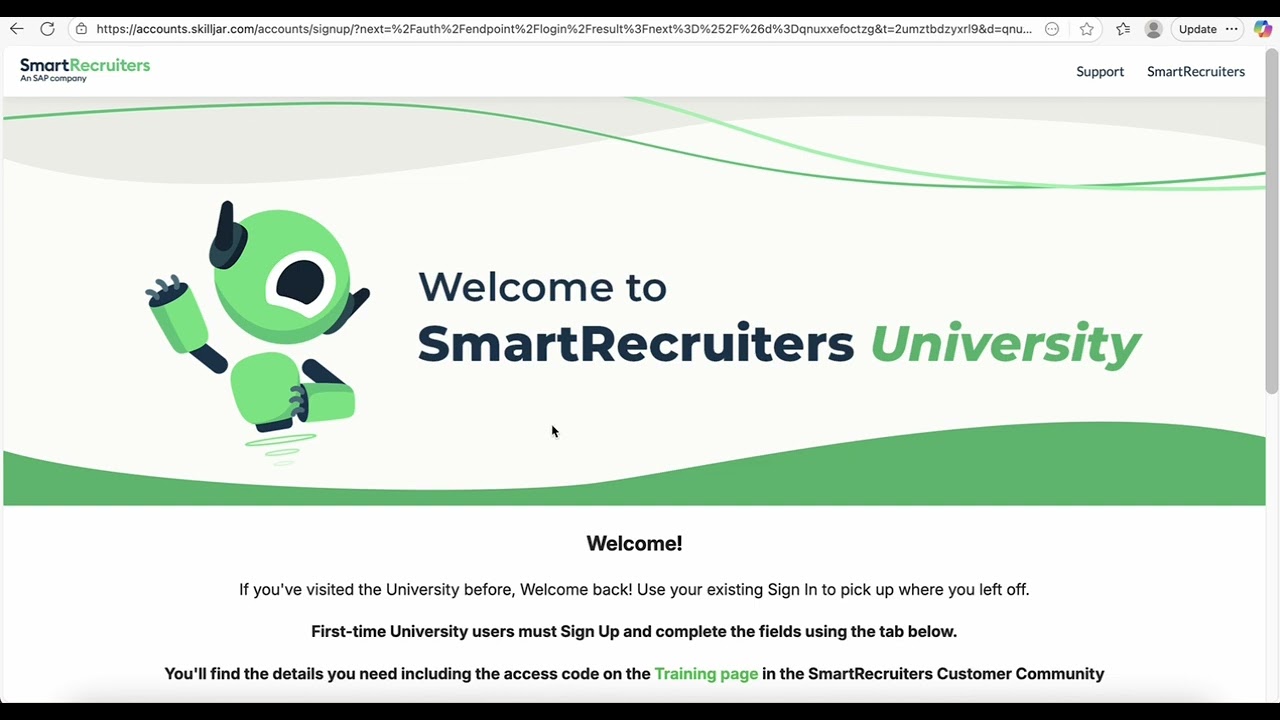 SAP SmartRecruiters &mdash; как зарегистрироваться для получения базового контента