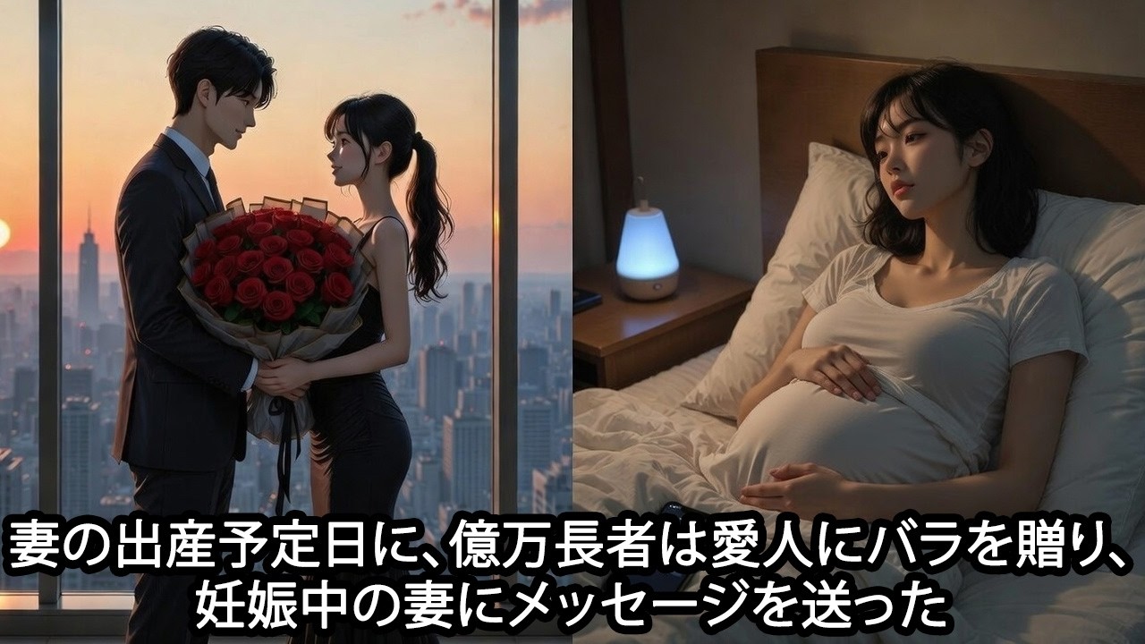 億万長者の夫が妻の出産予定日に贈ったのは愛人へのバラと妻へのライン――彼が選んだ“たった二文字”が、すべてを終わらせた