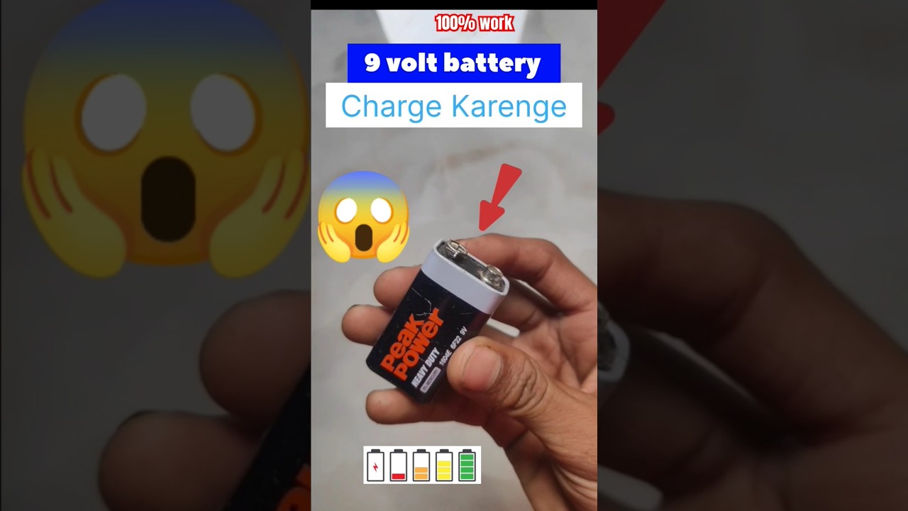 Charging a 9V Battery (Is It Worth It ? #shorts #battery
