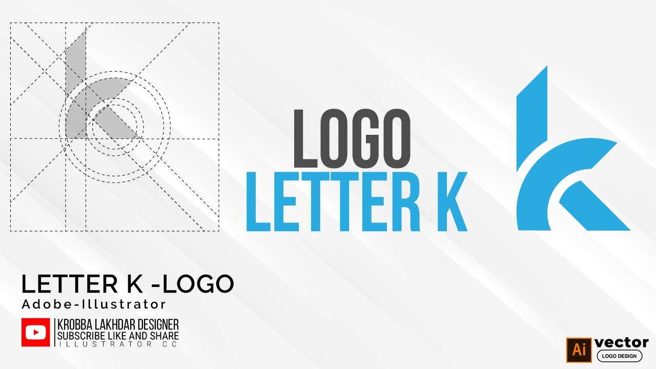 LETTER K LOGO in Adobe Illustrator CC # 66