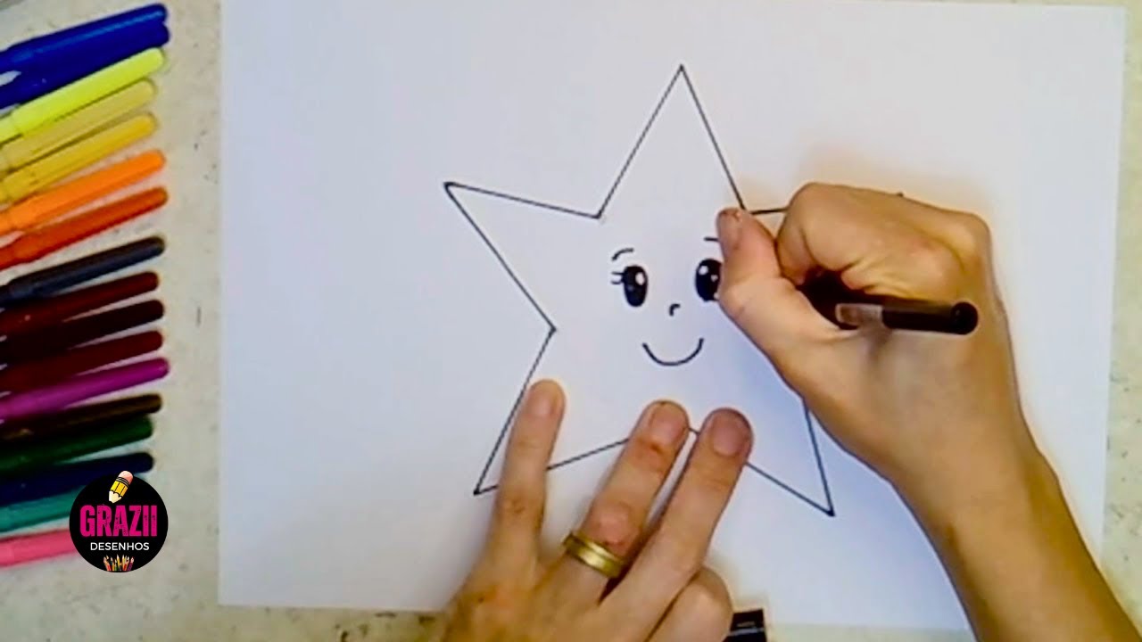 Como Desenhar Estrela Fácil | Desenho Passo a Passo  |  How to Draw an Easy Star