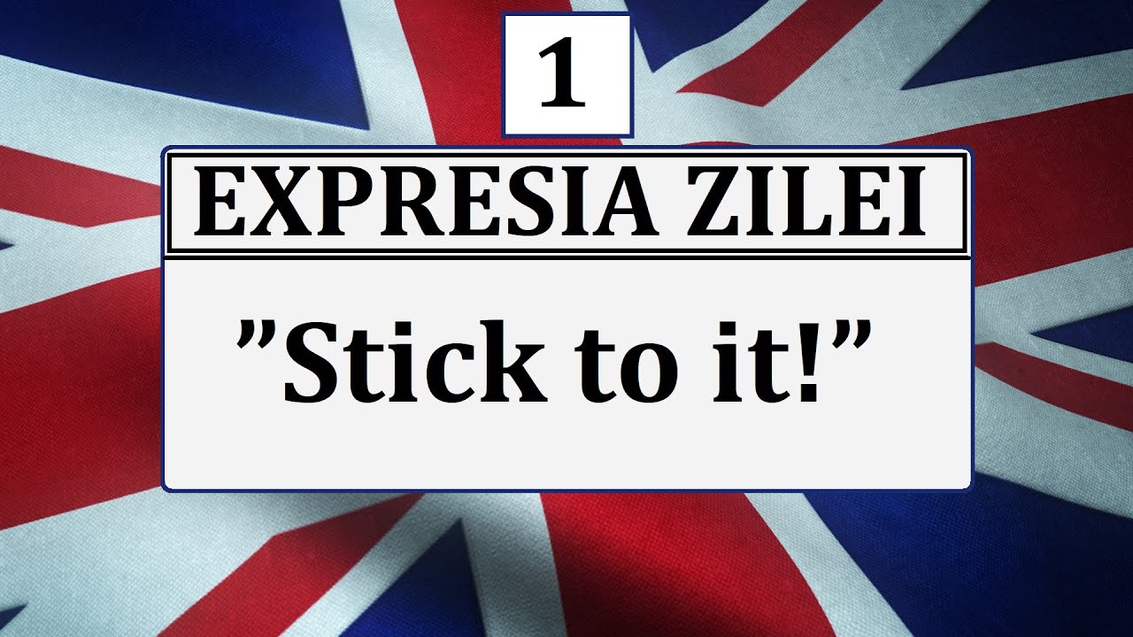Invata engleza | EXPRESIA ZILEI 1 | Stick to it!