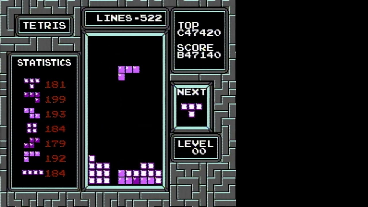Incredible Points! 29 Start Former WR NES Tetris (2,927,200)