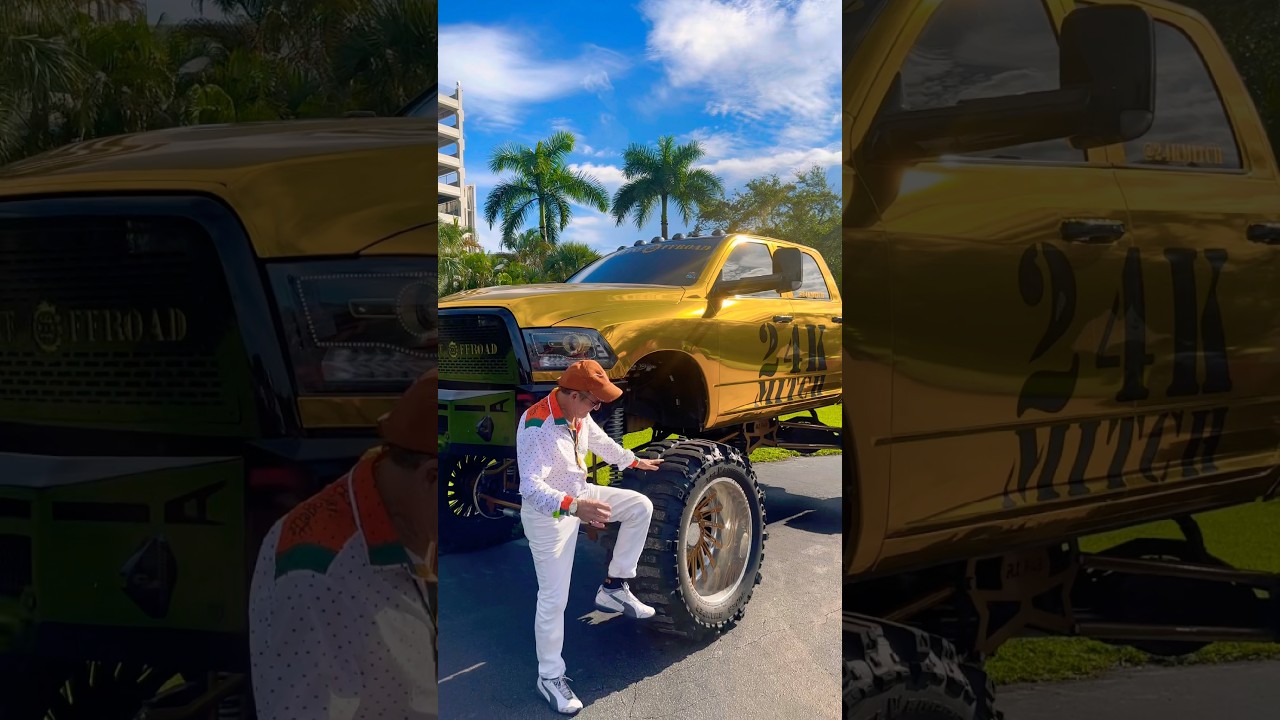 Monster Lift Kit Ram Truck 24K Gold Wrap