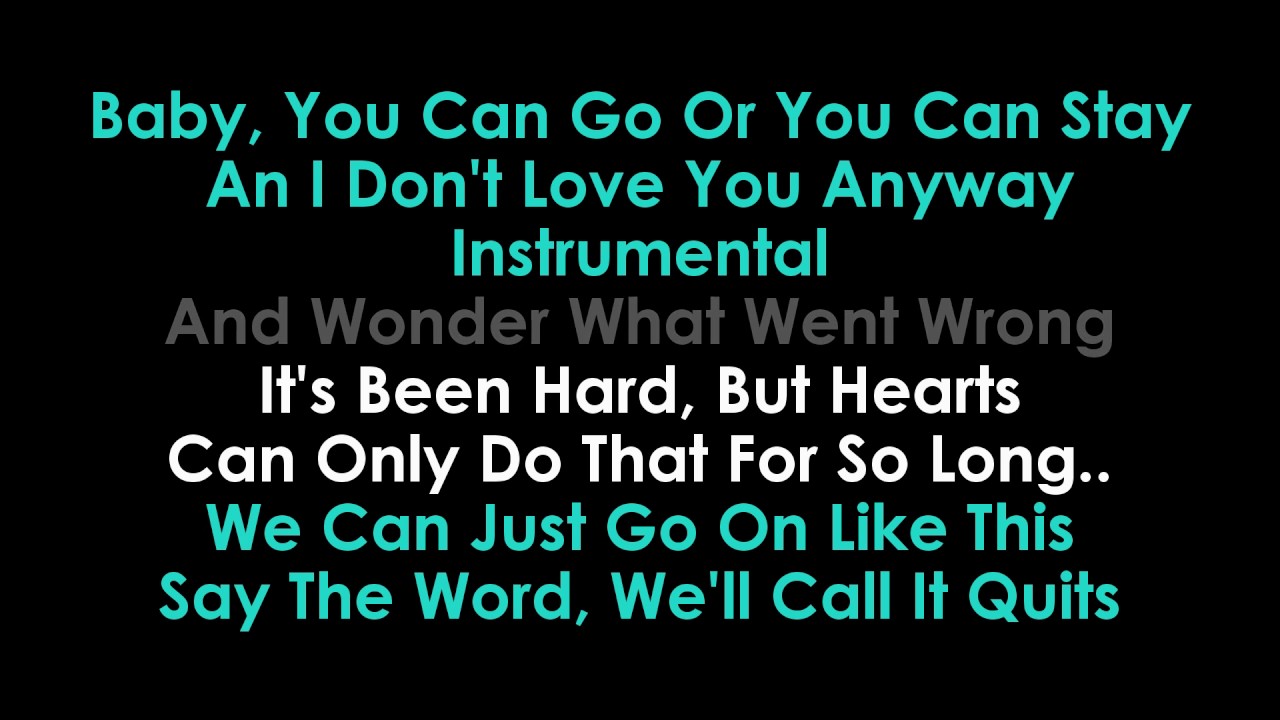 Either Way karaoke Chris Stapleton