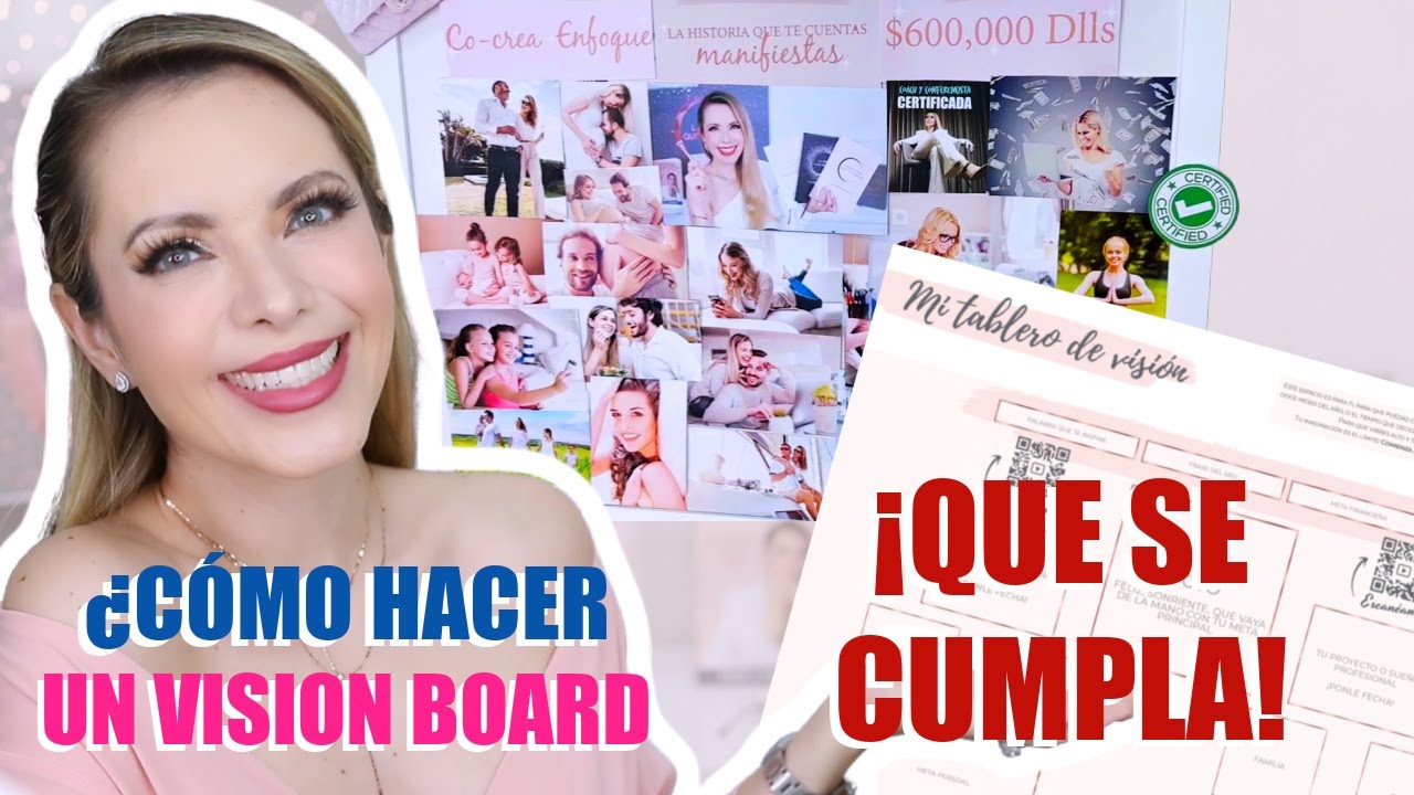 ¡CÓMO HACER UN VISIÓN BOARD QUE SE CUMPLA! GRATIS LA PLANTILLA! #lahistoriaquetecuentas