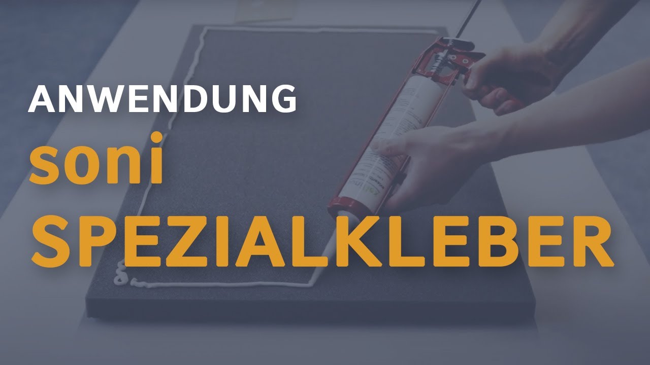 Montage von Schallabsorbern mit soni SPEZIALKLEBER | soniflex Anleitung